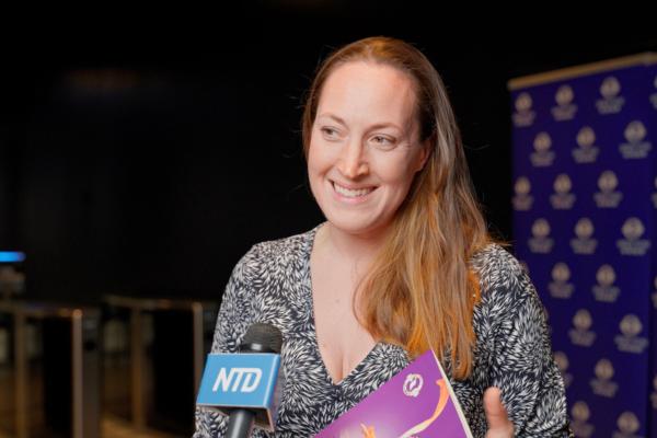 Emma Ahlstrom Koster enjoyed Shen Yun's performance at the Royal Arena on April 1, 2026. (NTD)