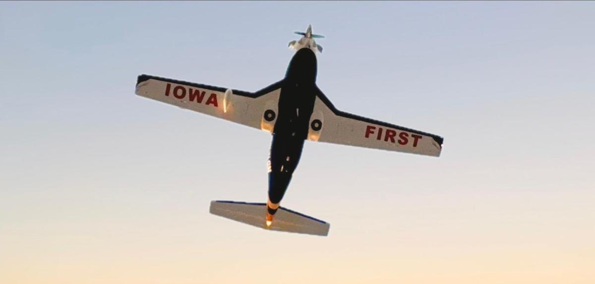 Iowa Republican gubernatorial candidate Zach Lahn flies his airplane to campaign events across the state. (Courtesy of the Lahn for Governor Campaign)