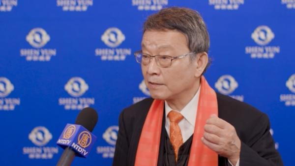 Former Japanese House of Representatives member Hiroshi Nakatsugawa attends Shen Yun Performing Arts at the Shinjuku Cultural Center in Tokyo, Japan on April 4, 2026, (NTD)