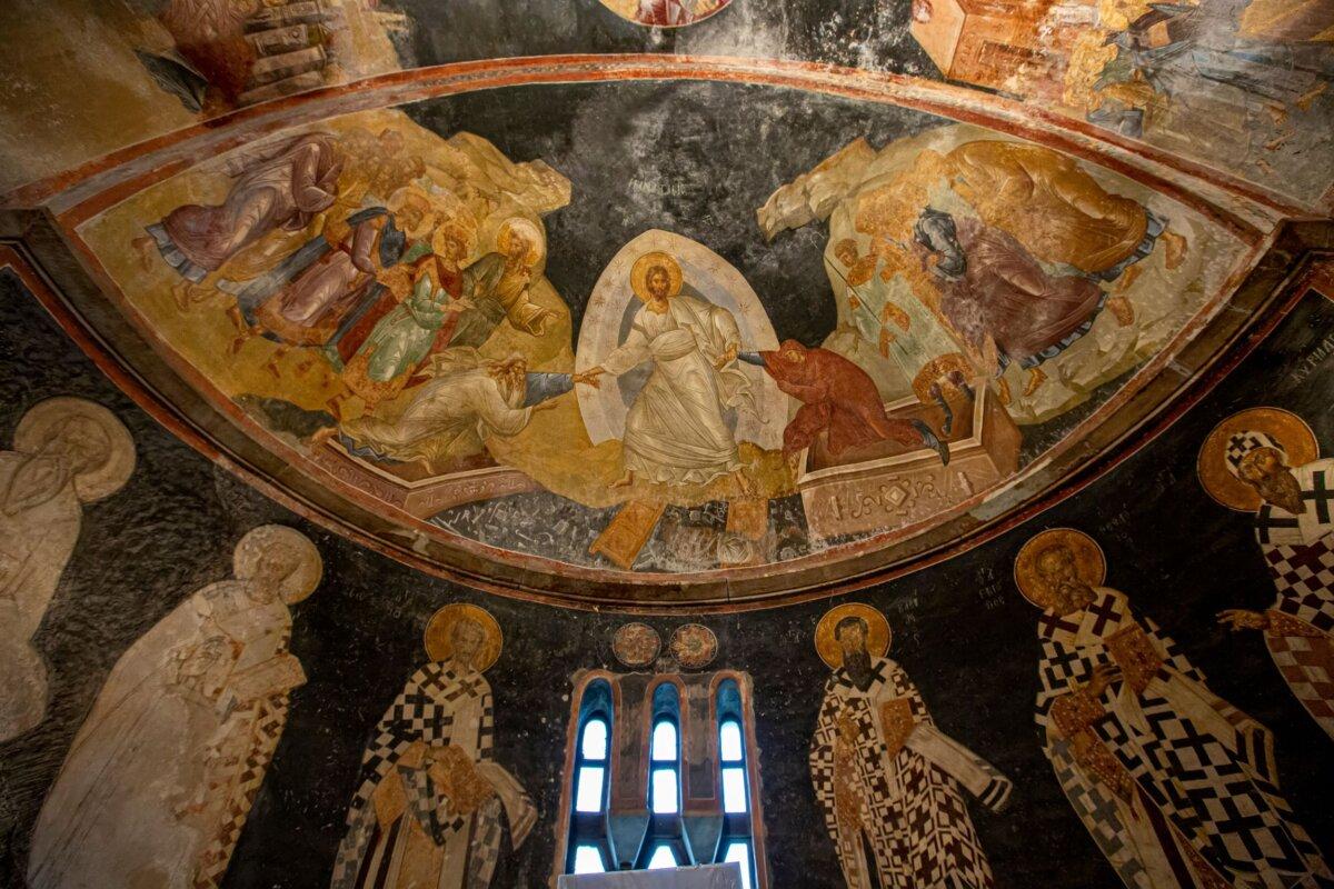The Anastasis fresco, circa 1320. Church of the Holy Savior of Chora, now Chora Mosque in Istanbul, Turkey. (Mehmet Cetin/Shutterstock)