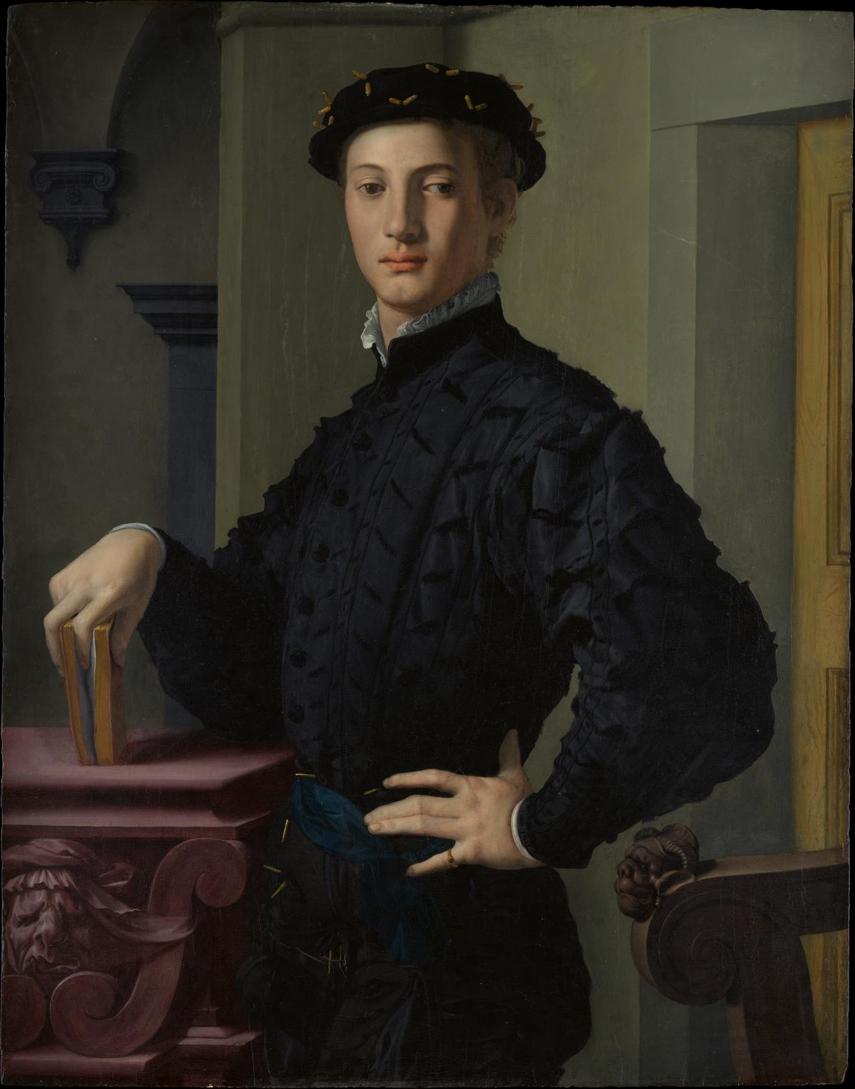"Portrait of a Young Man," 1530s, by Bronzino. Oil on wood; 37 5/8 inches by 29 1/2 inches. Metropolitan Museum of Art, New York City.