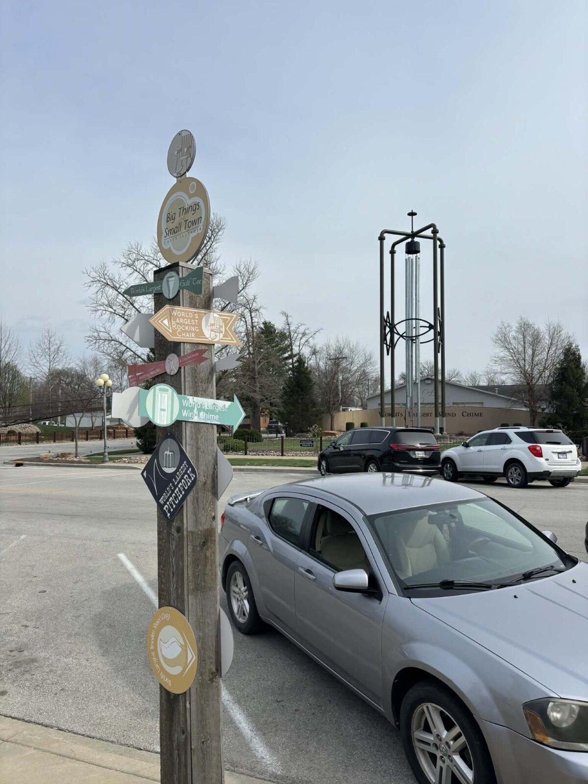 Jim Bolin's vision of "Big Things Small Town" started with the World's Largest Wind Chime. (Jeff Louderback/The Epoch Times)