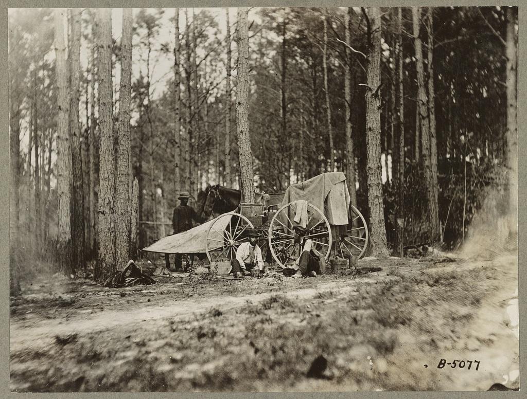 Brady's photo outfit in front of Petersburg, Va., circa 1864. Library of Congress. (Public Domain)