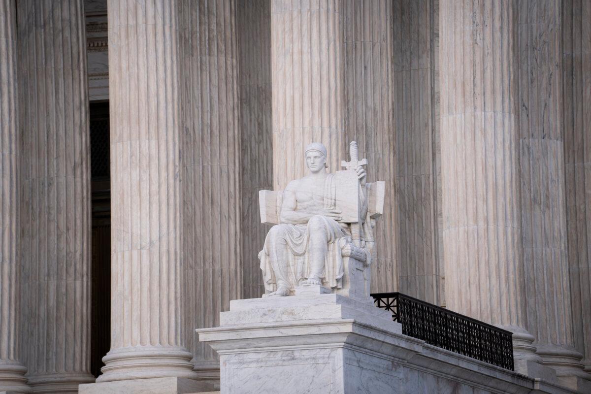 The Supreme Court in Washington on April 13, 2026. (Madalina Kilroy/The Epoch Times)