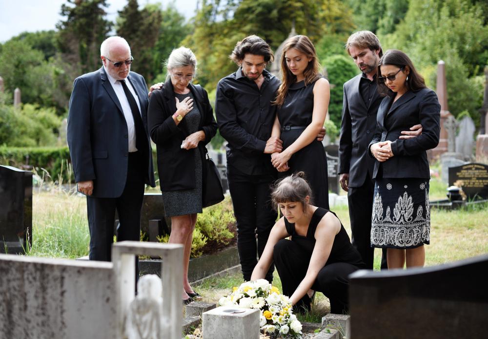Mourners at a funeral are embroiled in a murder in Stephens's latest mystery. (Raw Pixel/Shutterstock)