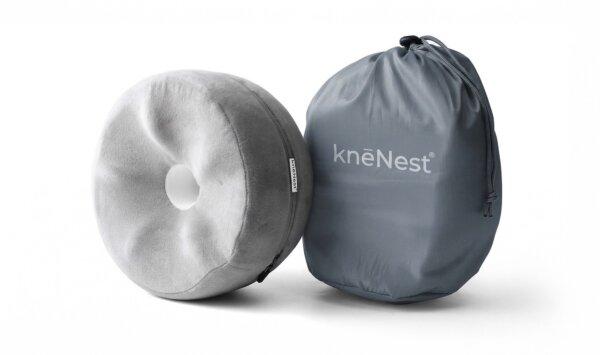 KnēNest – a new knee pillow that provides precise support while you sleep, helping to prevent and reverse the damage caused by side sleeping. 