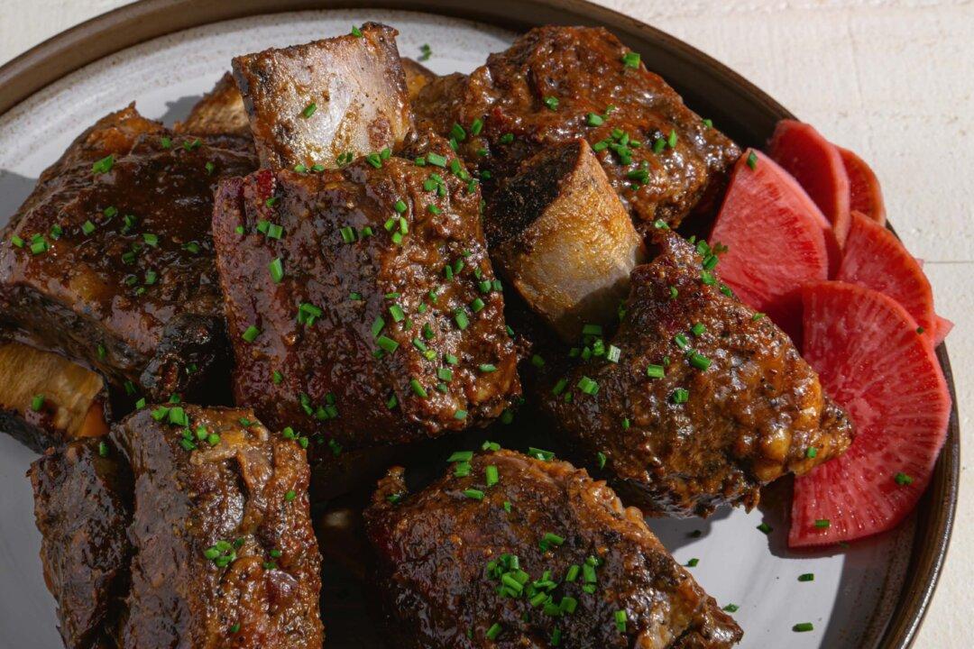 Miso Teriyaki Short Ribs With Pickled Watermelon Radish