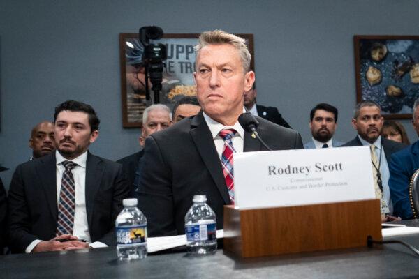 Rodney Scott, commissioner for Customs and Border Protection, testifies on Capitol Hill in Washington on April 16, 2026. (Madalina Kilroy/The Epoch Times)