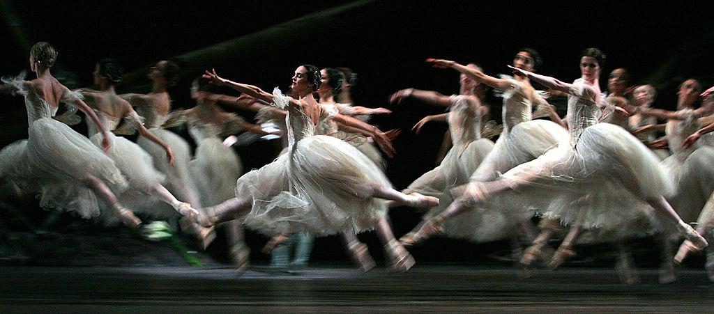 Wilis (Corps de Ballet) during a dress rehearsal of "Giselle" in 2006 featuring Peter Wright's production with designs by John Macfarlane. (John D McHugh/AFP via Getty Images)<strong> </strong>
