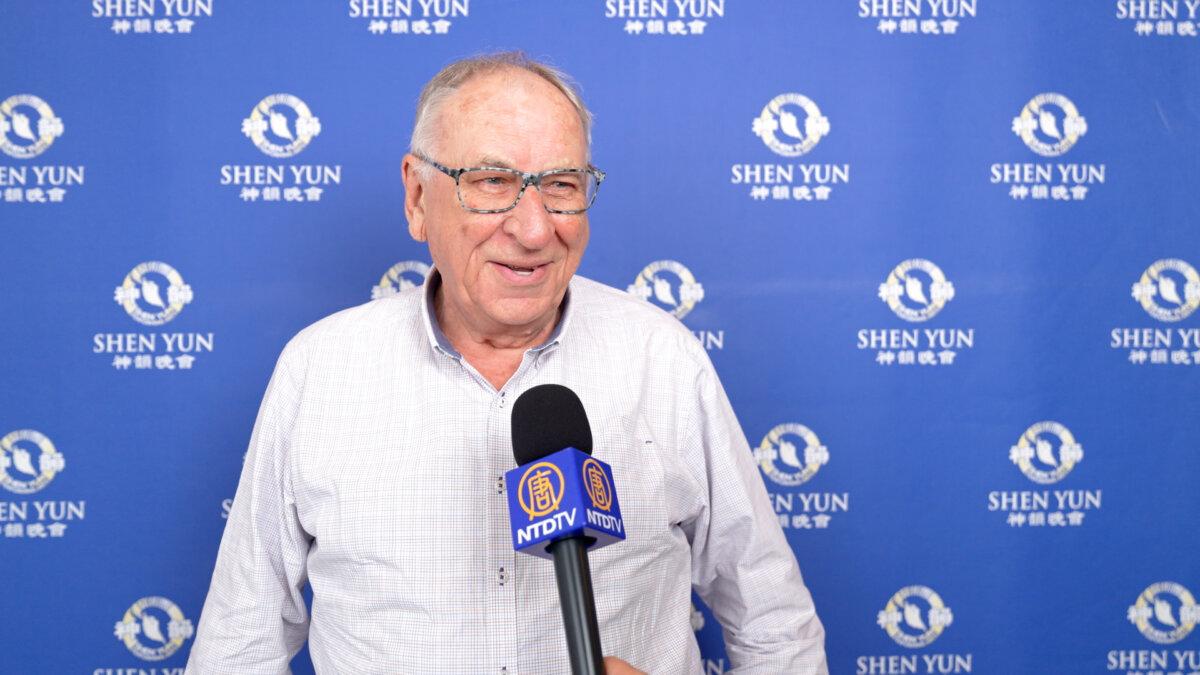 Michel Sienko shared his thoughts on Shen Yun Performing Arts at the Grand Théâtre de Provence in Aix-en-Provence, France, on April 16, 2026. (NTD)
