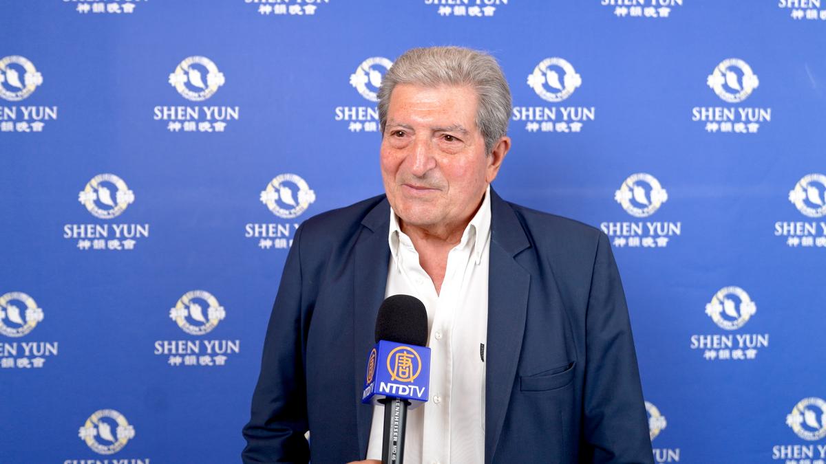 Gérard Dura saw Shen Yun for the second time at the Grand Théâtre de Provence on April 15, 2026. (NTD)