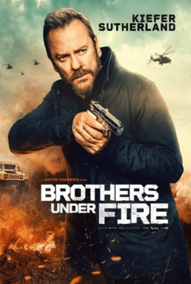 Promotional poster for "Brothers under Fire." (Vertical)