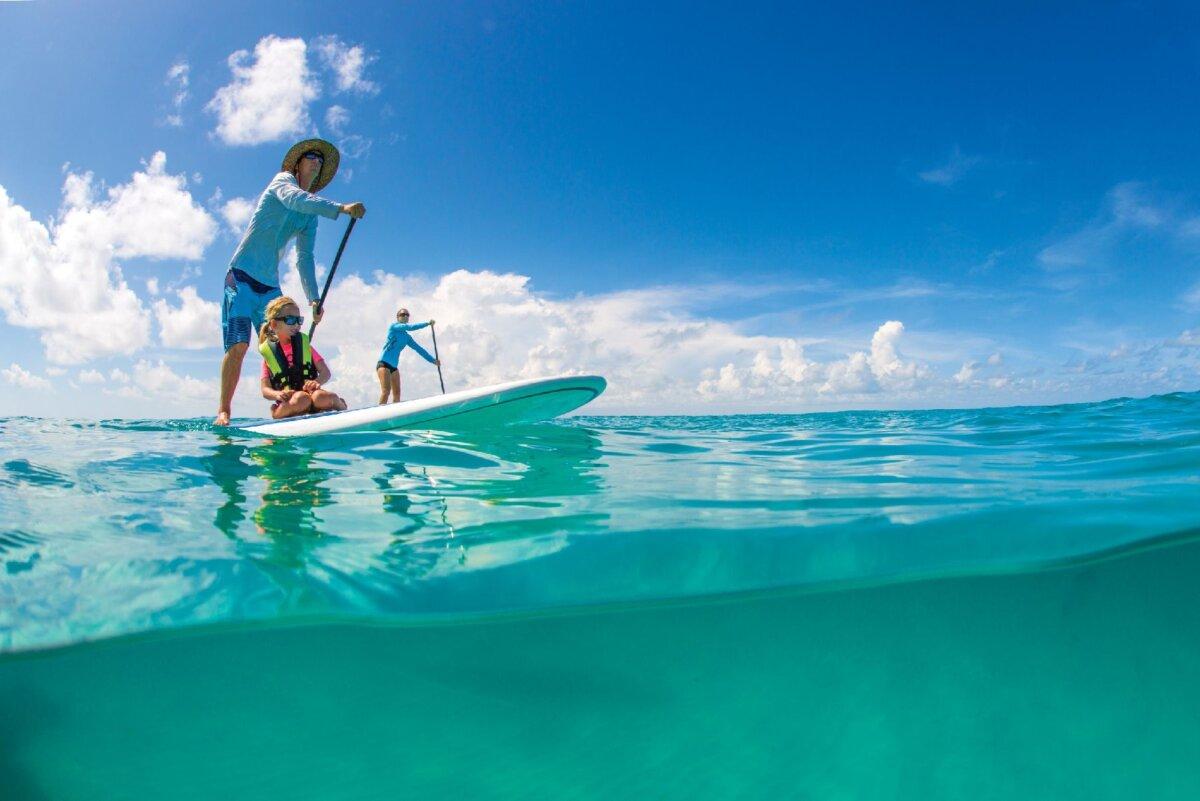 Family paddleboarding is popular in Islamorada, Florida. (Visit Florida Keys)