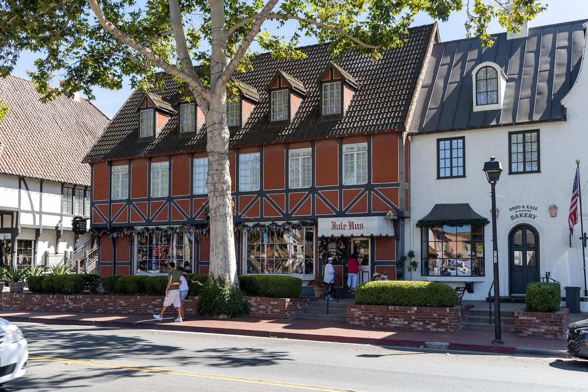 Danish-style buildings line the streets of Solvang, California. Founded in 1911 in the Santa Ynez Valley, it's been described as the "Danish Capital of America." (Evgeny Karandaev/Shutterstock)