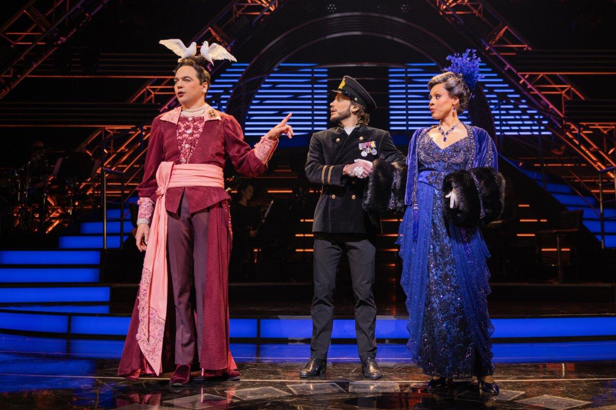 Jim Parsons, Frankie Grande, and Deborah Cox in "Titanique." (Evan Zimmerman for MurphyMade)