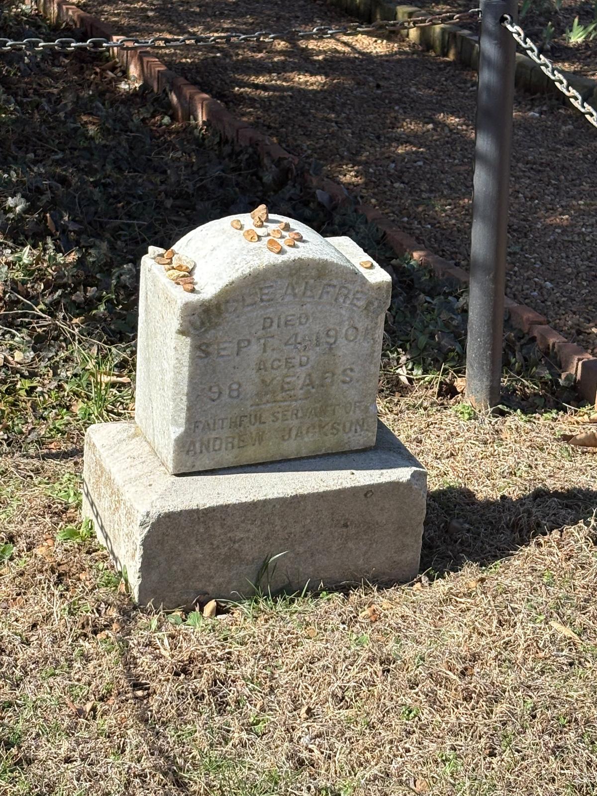 Alfred Jackson's grave is within the Jackson family's cemetery. (Deena Bouknight)