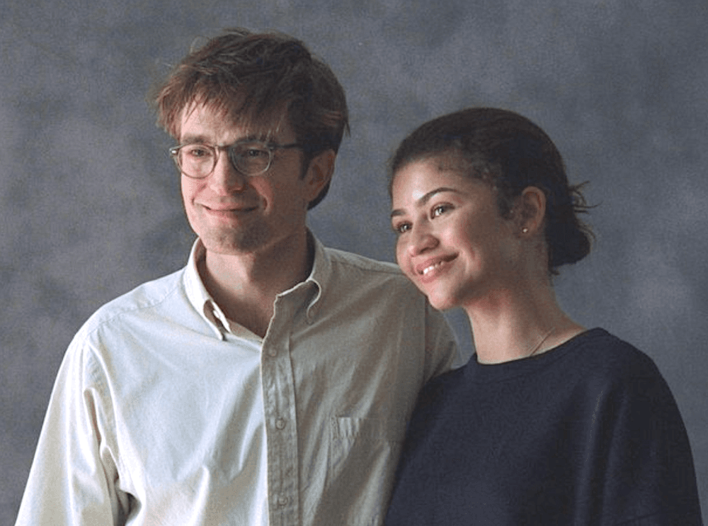 Charlie (Robert Pattinson) and Emma (Zendaya) have decided to tie the knot, in "The Drama." (A24)