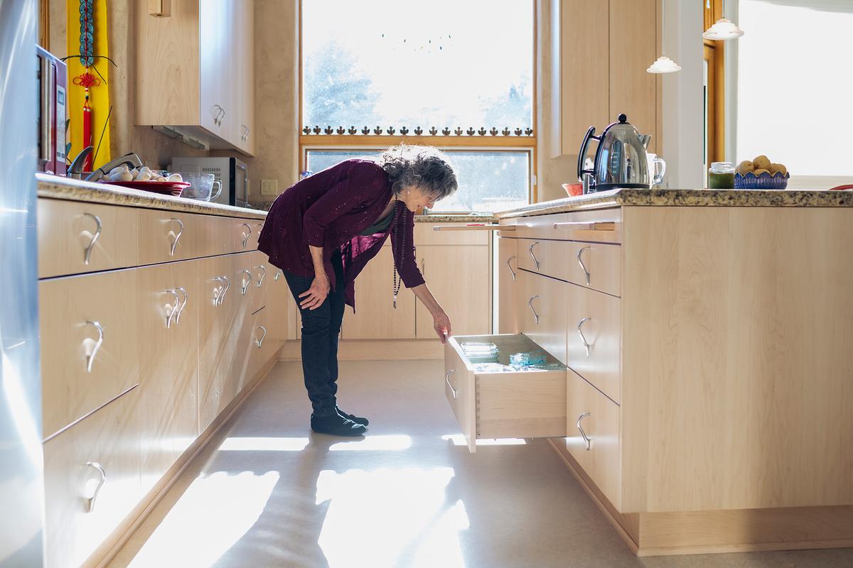 Items in pull-out drawers are more accessible than those in cabinets, making them a helpful alternative for older populations. (Tony Anderson/Getty Images)