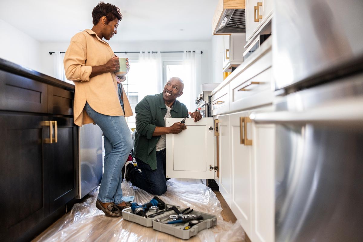 Difficult cabinet handles can be easily replaced with ergonomic options. (MoMo Productions/Getty Images)