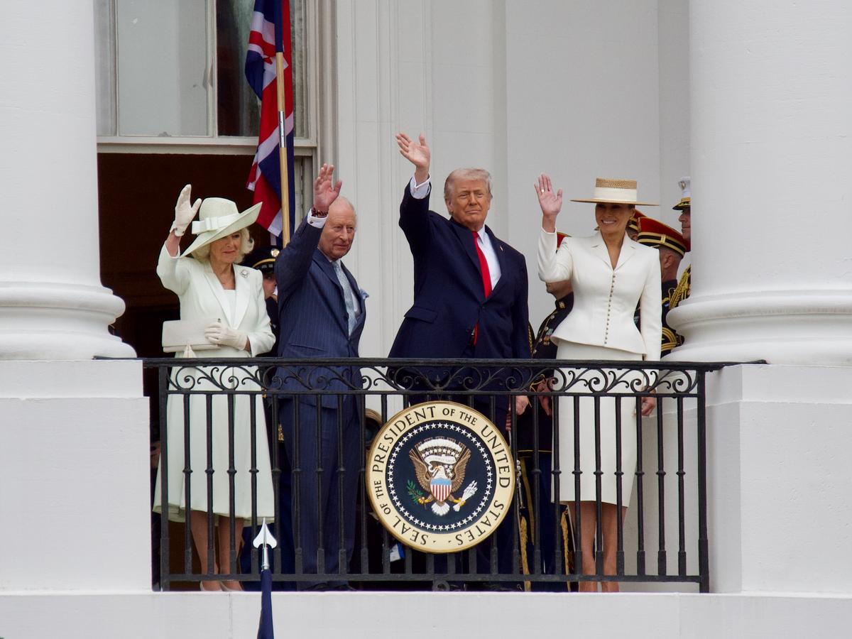 Trump, First Lady Host Arrival Ceremony for King Charles, Queen Camilla
