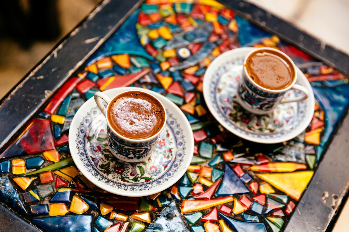 Turkish coffee is recognized as a living heritage by UNESCO, symbolizing hospitality, friendship, and tradition. (Alexander Spatari/Getty Images)