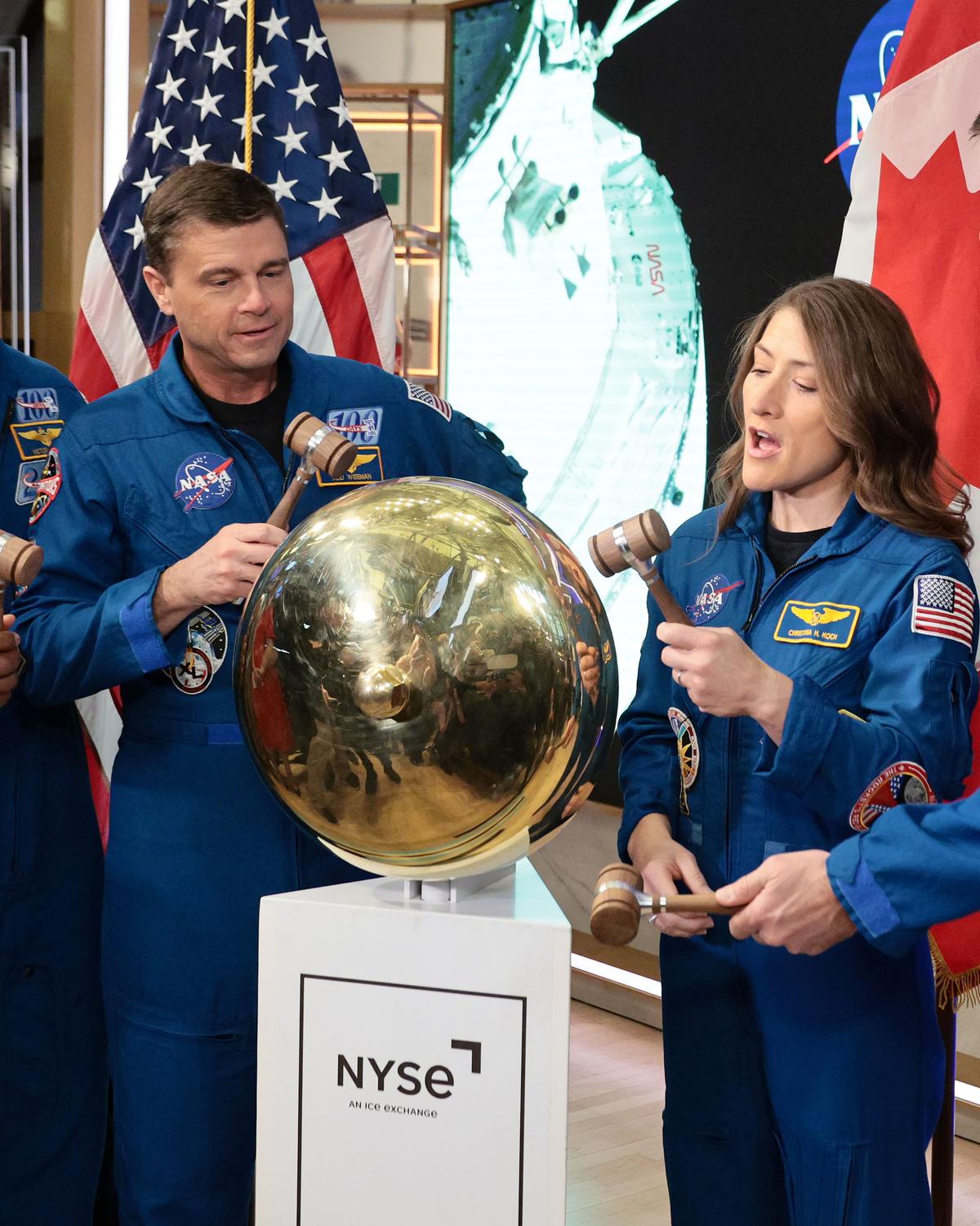 Day in Photos: Astronauts at NYSE, Strikes in Lebanon, and Nepal Demolitions