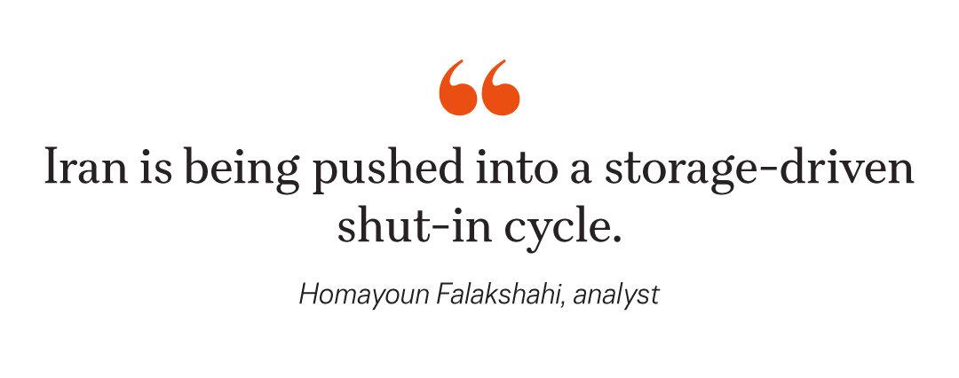Iran’s Oil Storage Clock Is About to Run Out