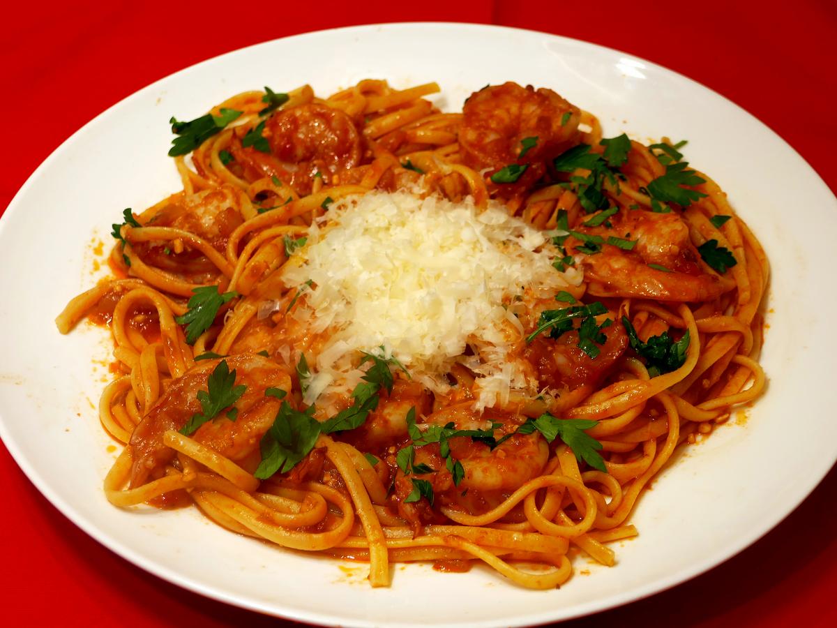 Shrimp With Linguine Fra Diavolo