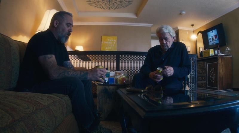 George Knapp (L) and Jeremy Corbell in “Sleeping Dog.” (Falcon Scout Media)