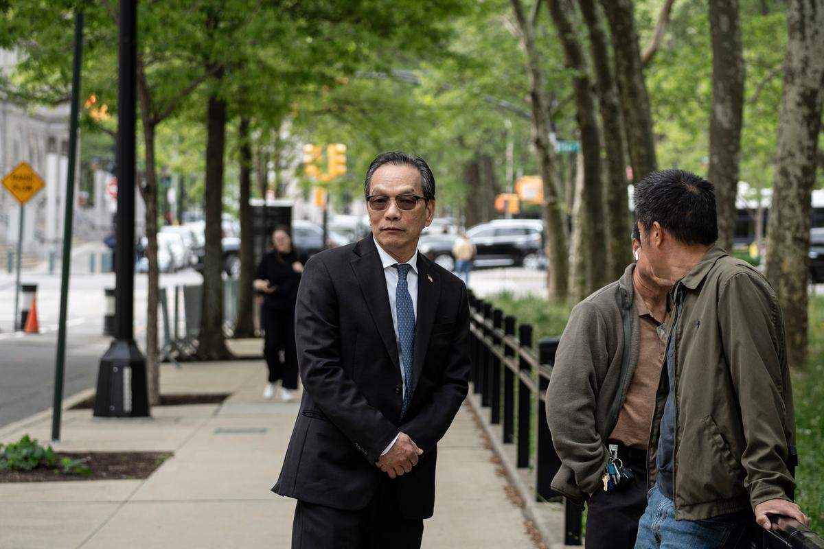 Lu Jianwang, accused of operating a secret police station for the Chinese regime in Manhattan’s Chinatown, appears for his trial at the U.S. District Court for the Eastern District of New York in Brooklyn on May 6, 2026. (Samira Bouaou/The Epoch Times)