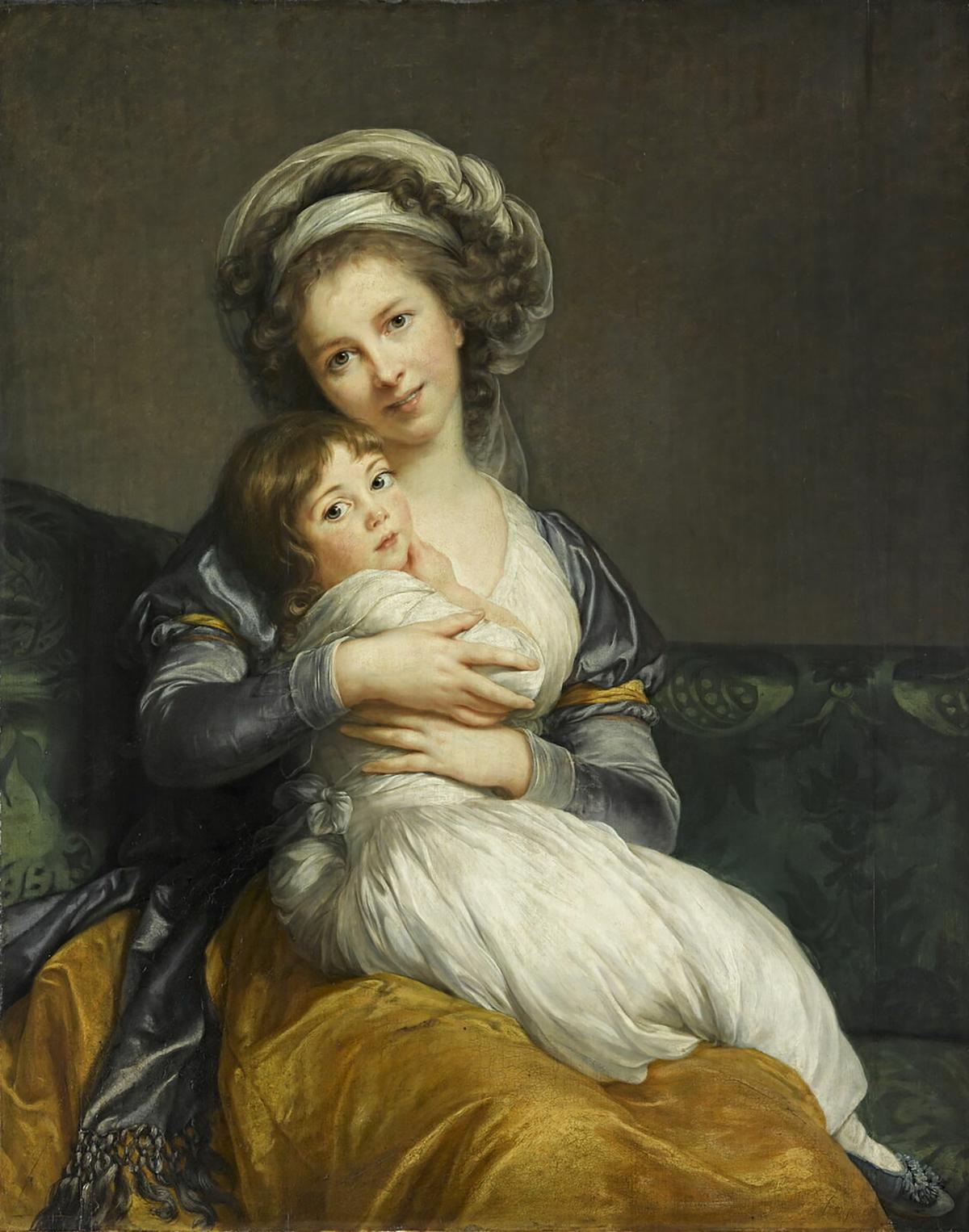 Madame Vigée-Le Brun and her daughter, Jeanne-Lucie-Louise, 1786, by Elisabeth Vigée Le Brun. Oil on wood; 41 1/4 inches by 33 inches. Louvre Museum, Paris. (Michel Urtado/Louvre Museum)
