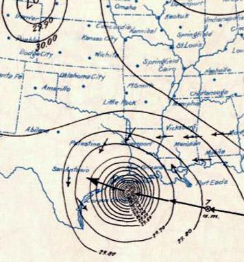Victims of the Galveston hurricane weren't aware of the storm's deadly potential; they had been lured into a sense of false security by milder storms. (Public Domain)
