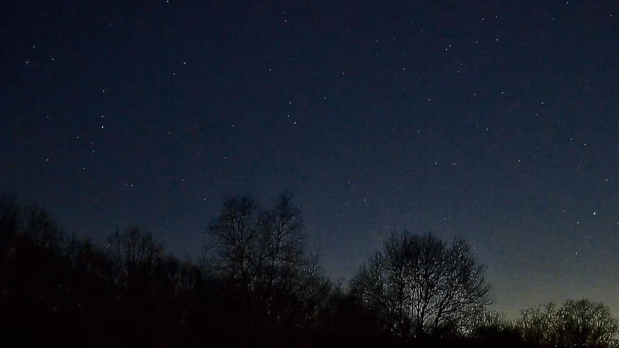 (Left) A still from a video captures a fireball in North Branford, Conn., on March 8, 2026. (Right) A still from a video captures a fireball in North Branford, Conn., on March 27, 2026. (Mark Kirschner via American Meteor Society)