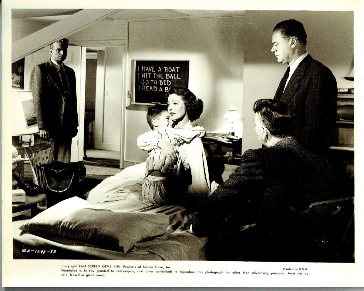David Larson (Tommy Rettig) an Paula Rogers (Loretta Young), in "Paula." (Columbia Pictures)