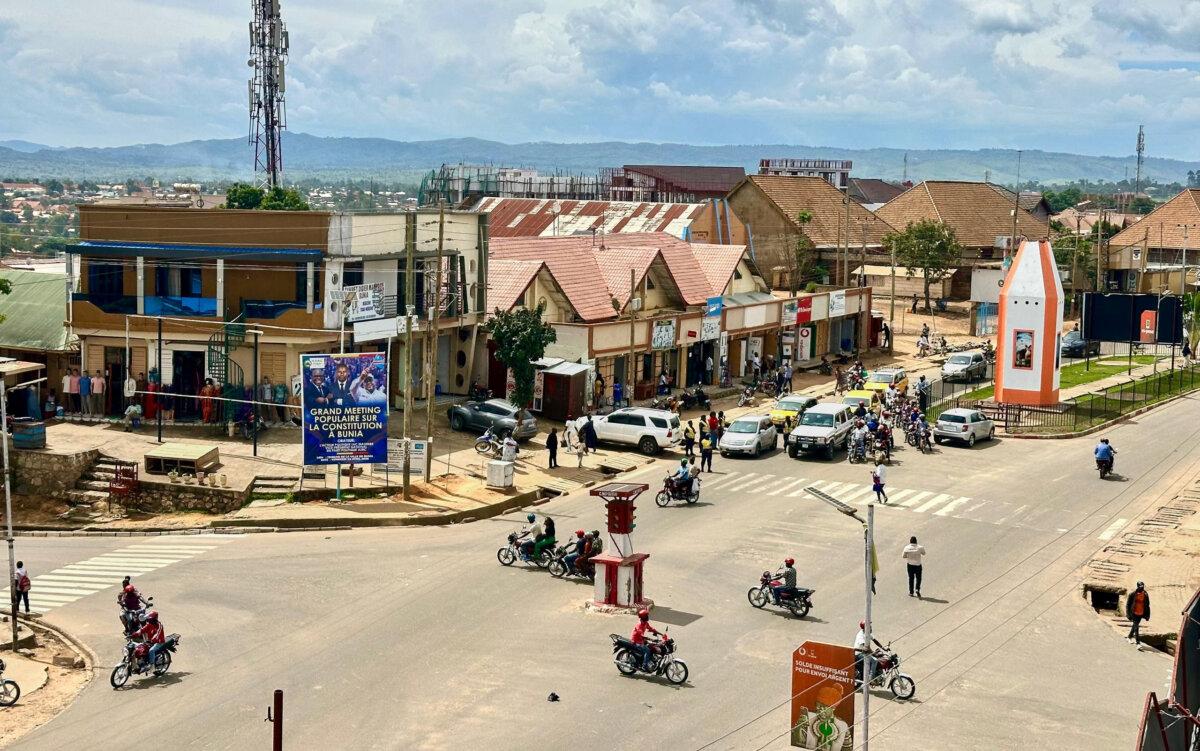 A general view of Bunia, where Ebola outbreaks have been confirmed, in Ituri province, Congo, on May 15, 2026. (AP Photo)