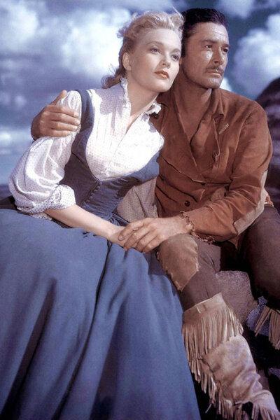 Johanna Carter (Patrice Wymore) and Capt. Lafe Barstow (Errol Flynn), in “Rocky Mountain.” (Warner Bros. Pictures)