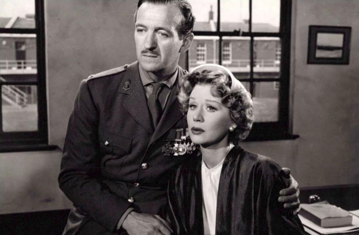 Maj. Charles Carrington VC (David Niven), and his wife, Valerie (Margaret Leighton), in “Court Martial.” (Independent Film Distributors)