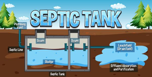 <span style="color: #000000;">Septic tank system diagram, Image credit: Brgfx/Magnific</span>