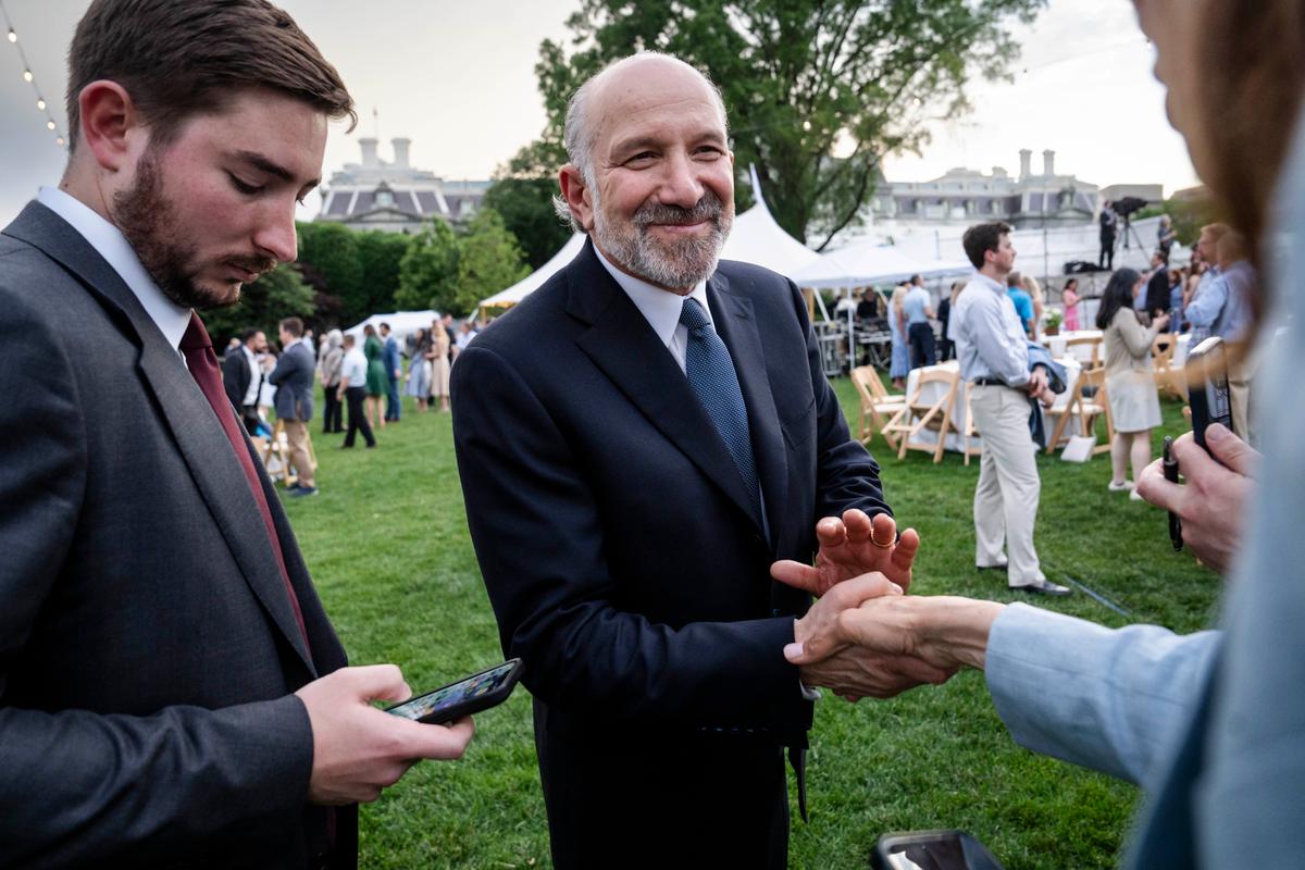 Commerce Secretary Howard Lutnick attends the annual Congressional Picnic on the South Lawn of the White House on May 19, 2026. (Madalina Kilroy/The Epoch Times)