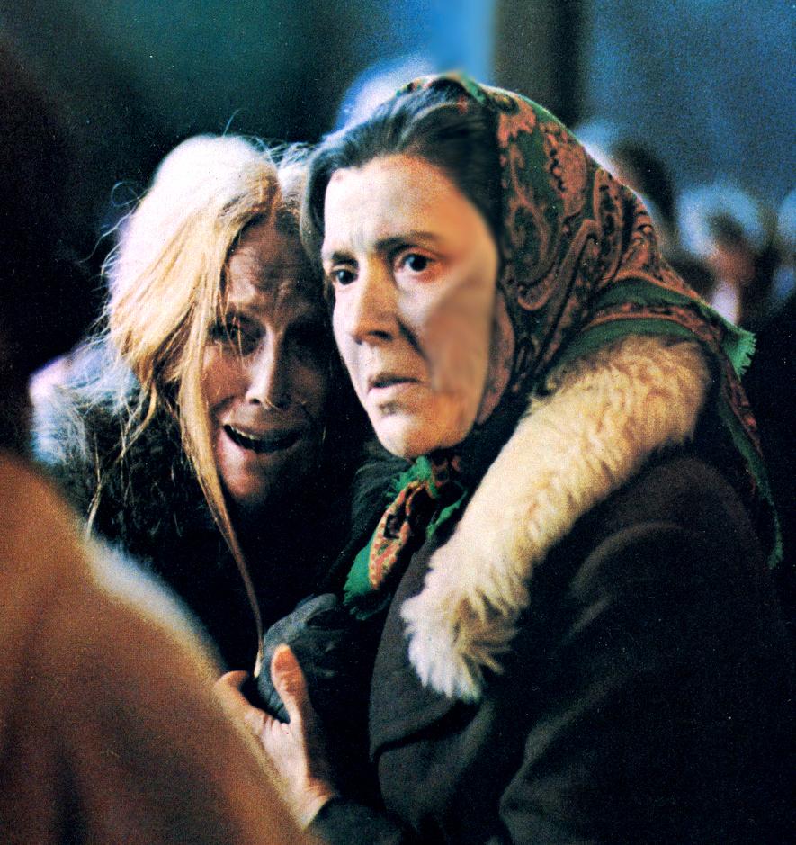 Two sisters, Betsie (Julie Harris, L) and Corrie ten Boom (Jeannette Clift), save scores of Jewish people, in "The Hiding Place." (World Wide Pictures)