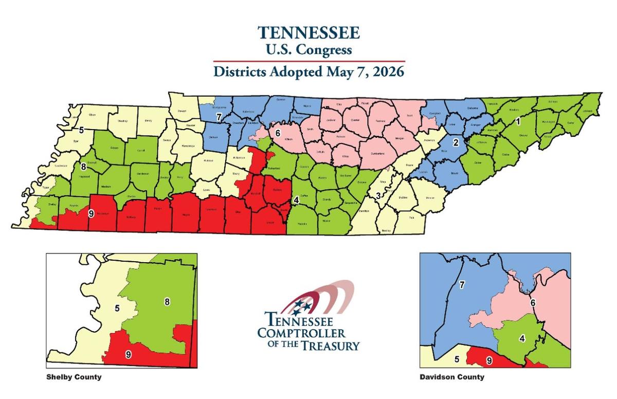 Tennessee Gov. Bill Lee signed the state’s new congressional map into law on May 7, 2026. (Tennessee Comptroller of the Treasury)