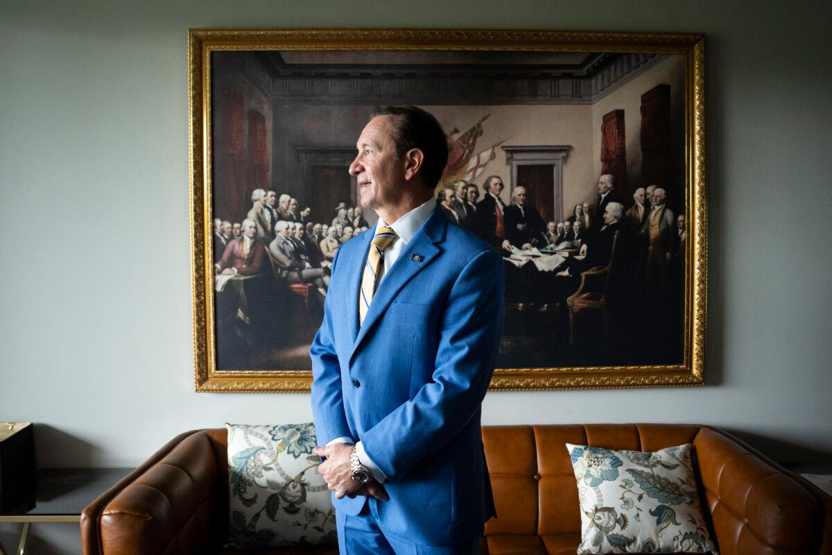 Louisiana Gov. Jeff Landry in Washington on May 21, 2026. (Madalina Kilroy/The Epoch Times)