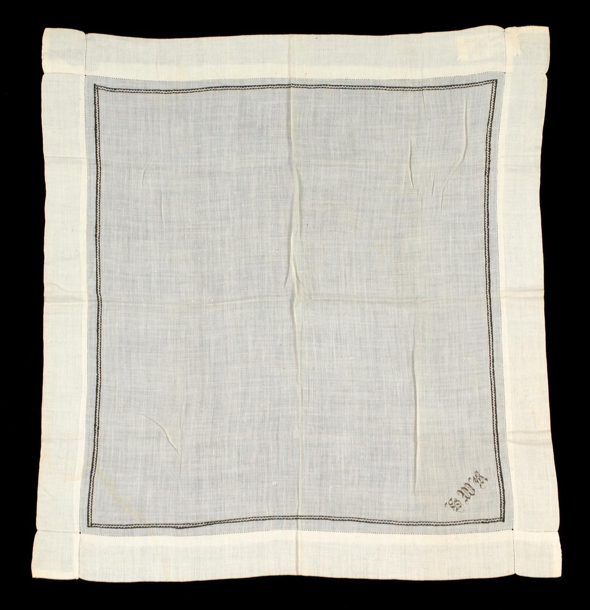 This late 19th-century handkerchief was made from linen in America. A crisp handkerchief was a mark of good character; a monogrammed one, offered gallantly at the right moment, could be something more. Brooklyn Museum Costume Collection at the Metropolitan Museum of Art, New York City. (Public Domain)