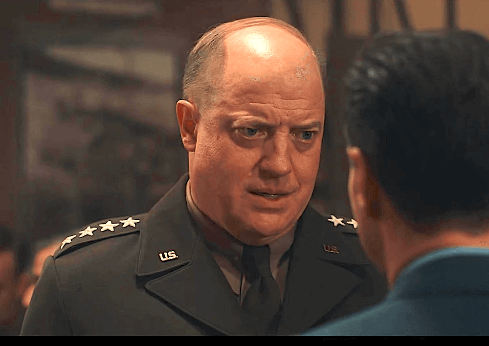 Eisenhower makes the difficult decision of deciding which weatherman to heed, in "Pressure." (Working Title Films/StudioCanal)