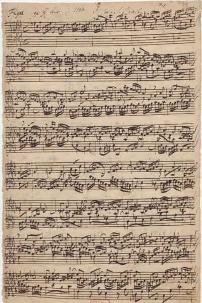 Fugue No. 17 in A♭ major by J.S. Bach, from “The Well Tempered Clavier.” (Public Domain)
