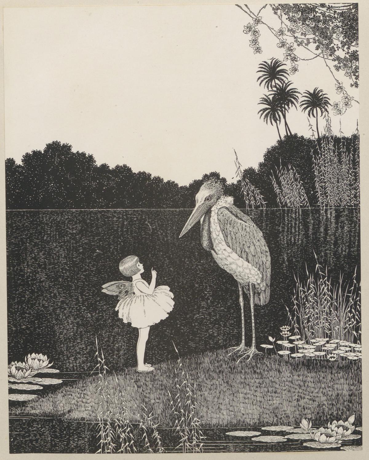 "Good Advice" from "Fairyland,” 1926, by Ida Rentoul Outhwaite. From the Australian bush to the page, Outhwaite had a gift for capturing the native creatures of her homeland. Rendered with meticulous penwork, this image exemplifies the artistry that established her as one of the great illustrators of her era. Internet Archive. (Public Domain)