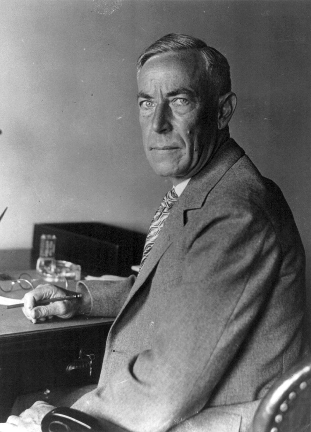 August Vollmer, Father of Modern Law Enforcement, in 1929. Library of Congress. (Public Domain)
