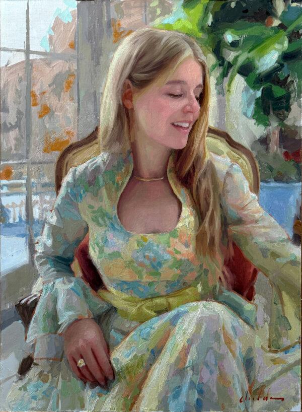 “Grace” by Casey Childs (Utah, United States). Oil on linen; 24 inches by 18 inches. Recipient of the Exceptional Merit at the Portrait Society of America’s 28th Annual International Portrait Competition. (Courtesy of the Portrait Society of America)