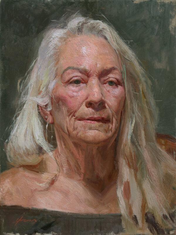 “Carol” by Jeff Hein (Utah, United States). Oil on panel; 16 inches by 12 inches. Recipient of the Second Place Painting Award at the Portrait Society of America’s 28th Annual International Portrait Competition. (Courtesy of the Portrait Society of America)