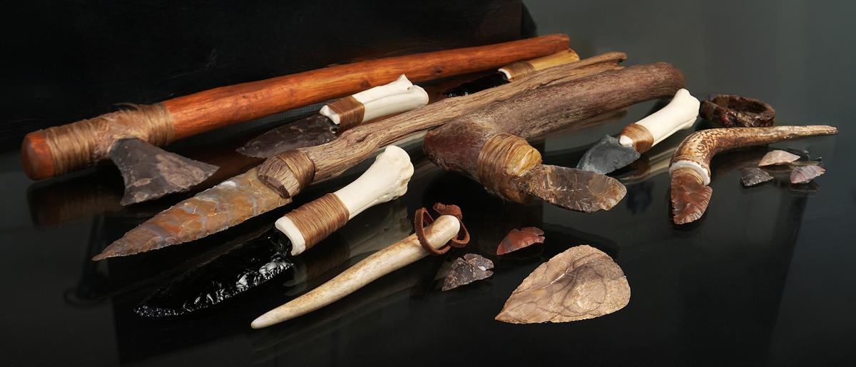 Ancient stone tools reveal how early humans hunted, prepared food, and adapted to harsh environments long before history was recorded through writing. (Food Impressions/Shutterstock)